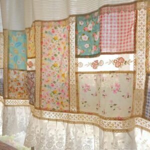 Victorian Style Shabby Chic Floral Patchwork Curtains – Colorful Vintage Charm-6