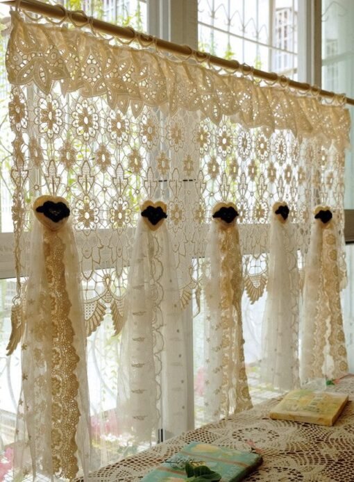 Vintage Farmhouse Lace Curtain